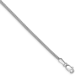 1.3mm, 14k White Gold, Solid Franco Chain Bracelet