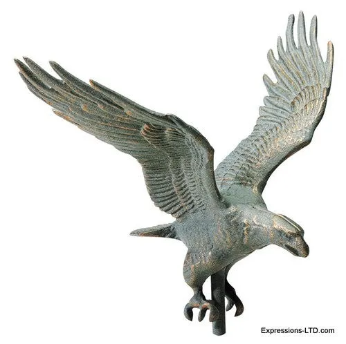 46-Inch Eagle Weathervane - Verdigris