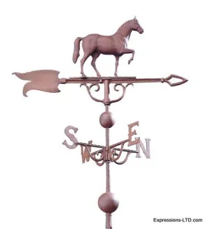 46-Inch Horse Weathervane - Rust