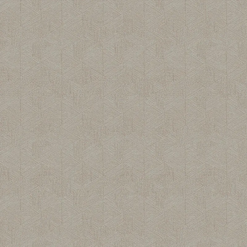 Abstract Geo Modern Wallpaper in Silver/Brown