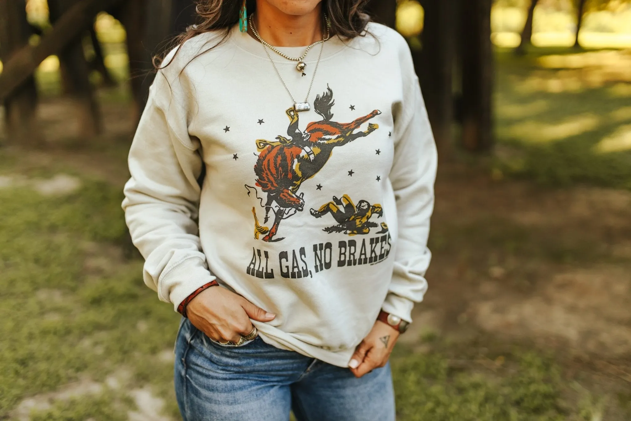 All Gas, No Brakes Graphic Sweatshirt