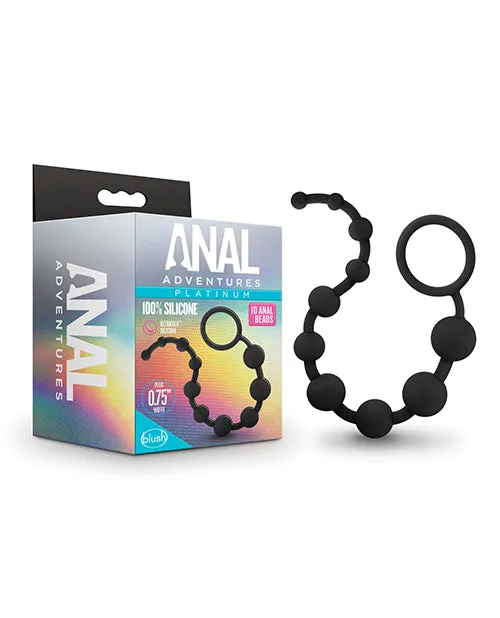 Anal Adventures 10 Anal  Beads - Black