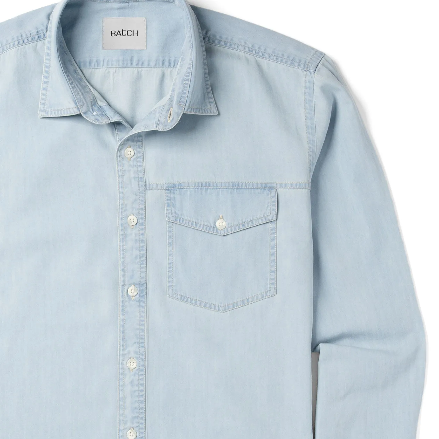 Author Casual Shirt – Light Blue Cotton Denim