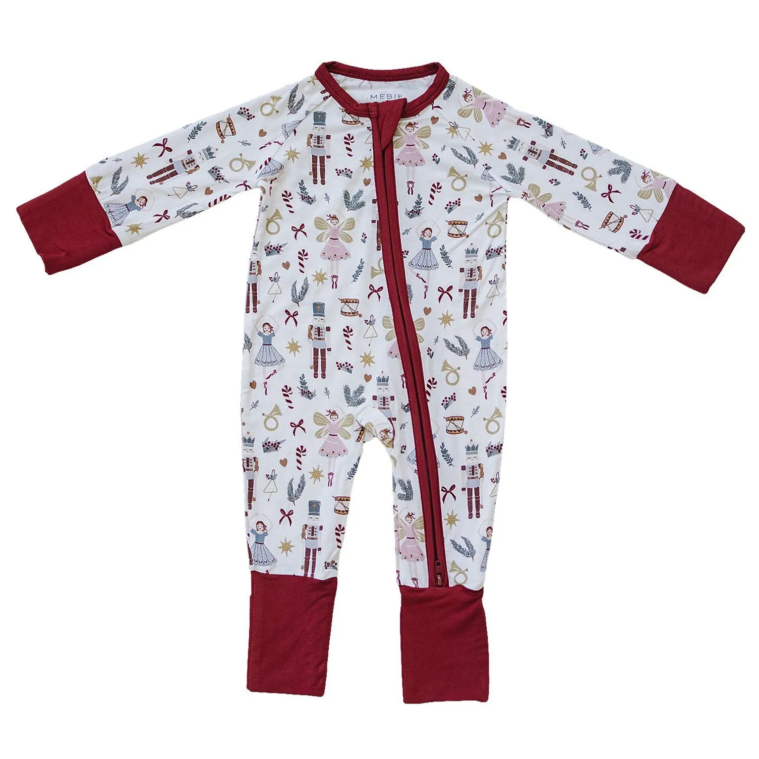 Bamboo Zipper Pajama - Red Nutcracker