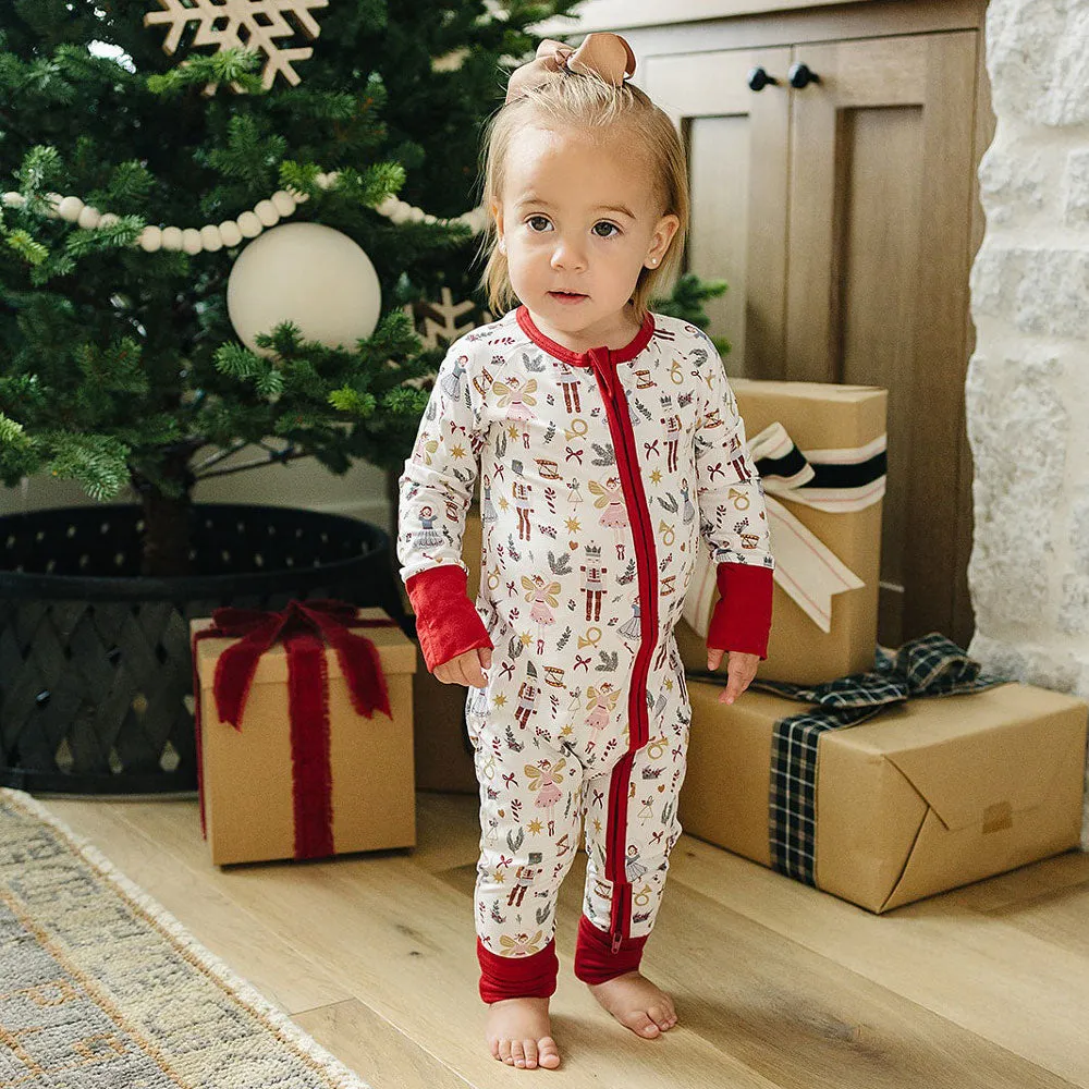 Bamboo Zipper Pajama - Red Nutcracker