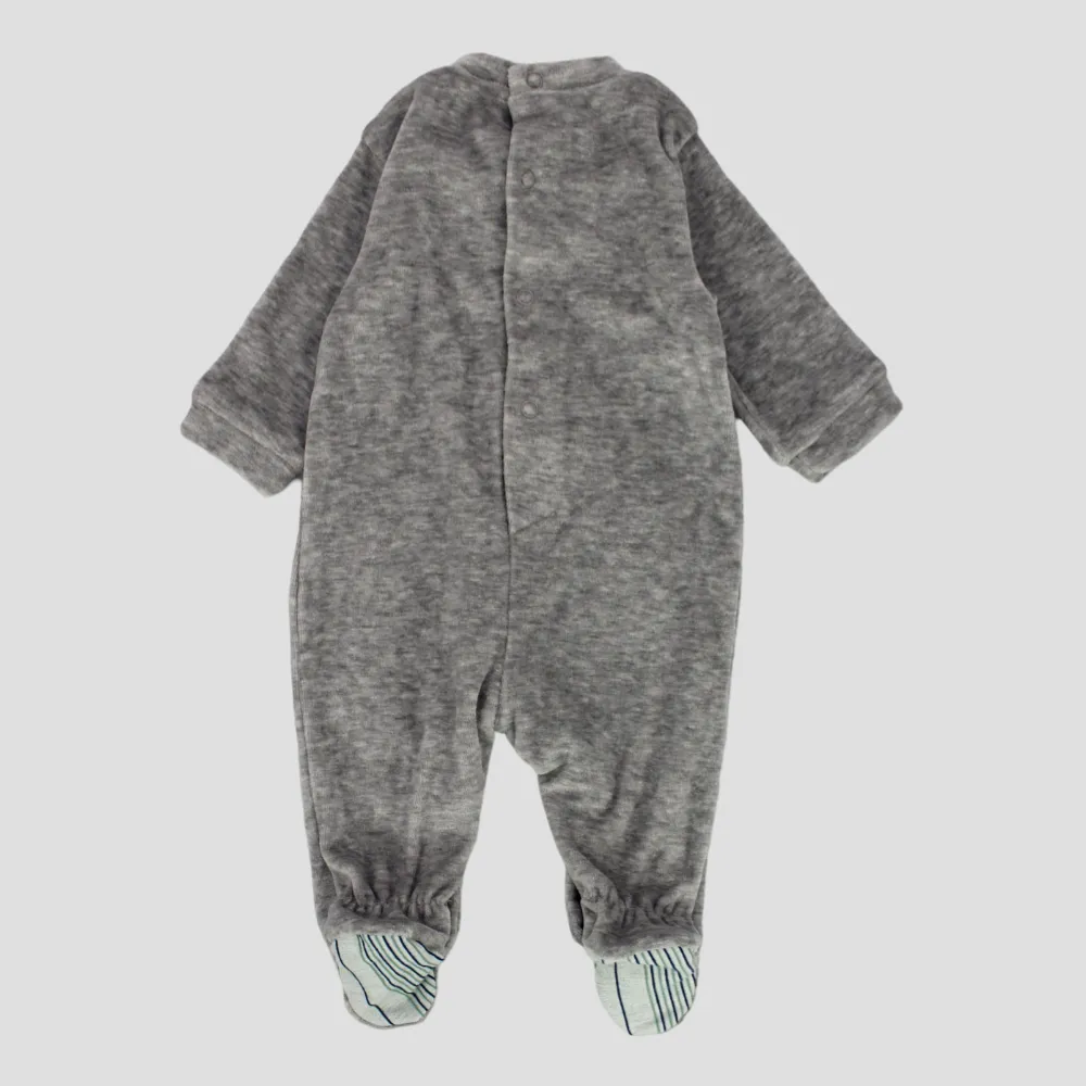 Baseball Long-Sleeved Baby Footie