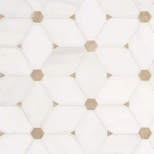 Bianco Dolomite Cecily Pattern - Stone Tile