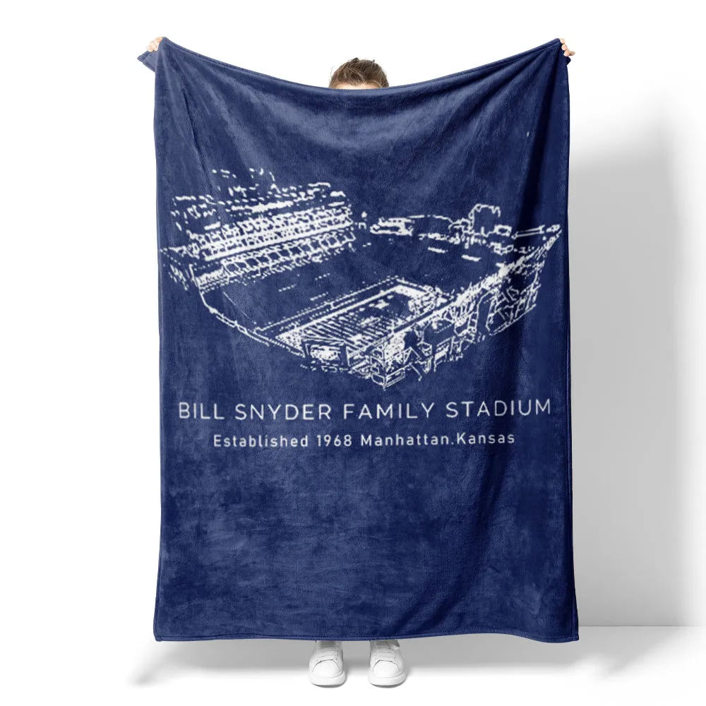 Bill Snyder Family Stadium - Kansas State Wildcats Football, College Football Blanket Gifts for Your Boyfriend/Husband/Son Football Fans