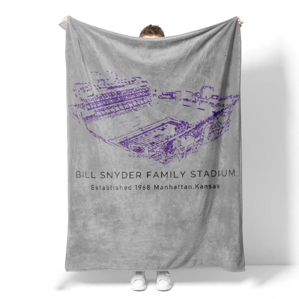 Bill Snyder Family Stadium - Kansas State Wildcats Football, College Football Blanket Gifts for Your Boyfriend/Husband/Son Football Fans