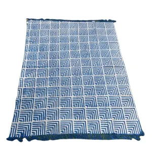 Block Printed Indigo Rug