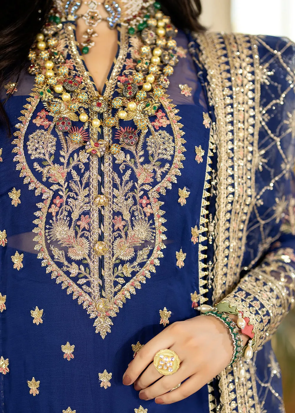 Blue Wedding Formal Suit | Imrozia Premium | Jhalak '23 | I-186 - GULNAAZ