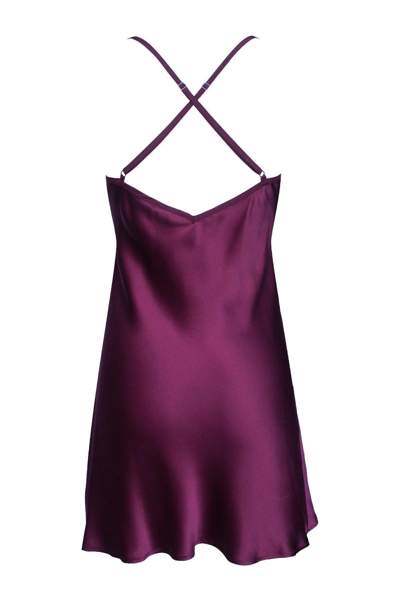 Bordeaux Silk Slip Dress