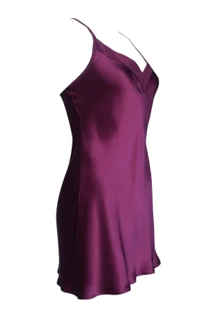 Bordeaux Silk Slip Dress