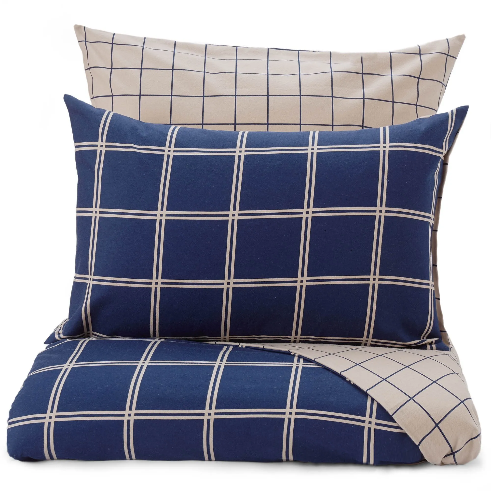 Brelade Bedding [Dark blue/Beige]