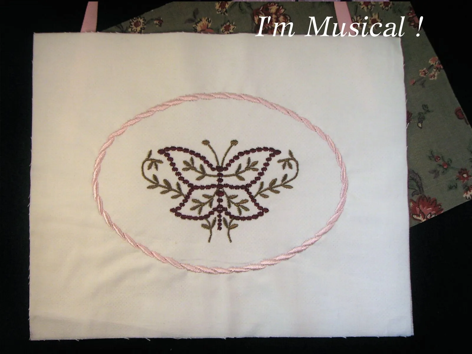 Candlewick Butterfly Music Box Pillow -- Personalized Embroidered MUSICAL Keepsake