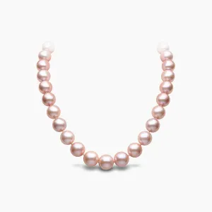 Classic 18K Gold Pink Freshwater Pearl Strand Necklace