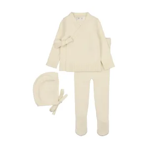 Cream Knit Baby Pants Set