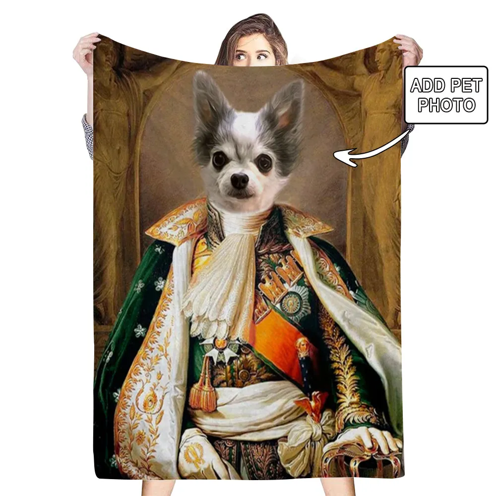 Custom Pet Renaissance Photo Blanket