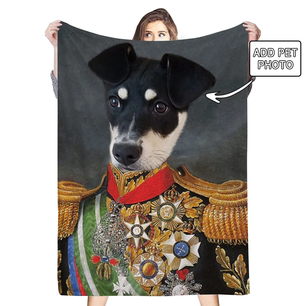 Custom Pet Renaissance Photo Blanket