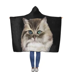 Cute Cat Hoodie Blanket