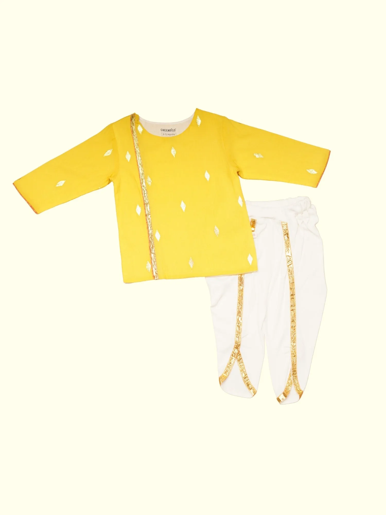 Deepam - Baby Boy Kurta Dhoti Set | Yellow