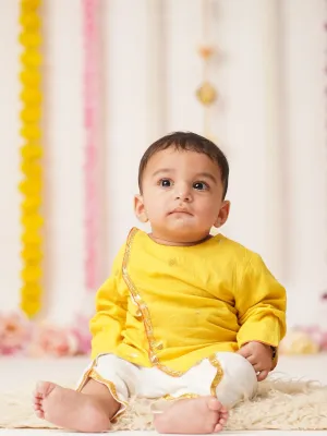 Deepam - Baby Boy Kurta Dhoti Set | Yellow