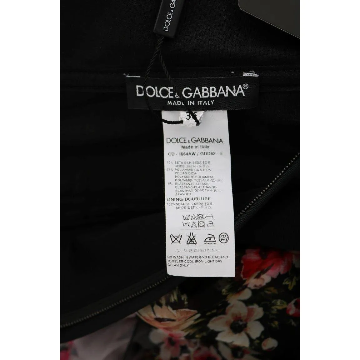 Dolce & Gabbana Elegant Floral Shift Dress in Multicolor Silk Blend