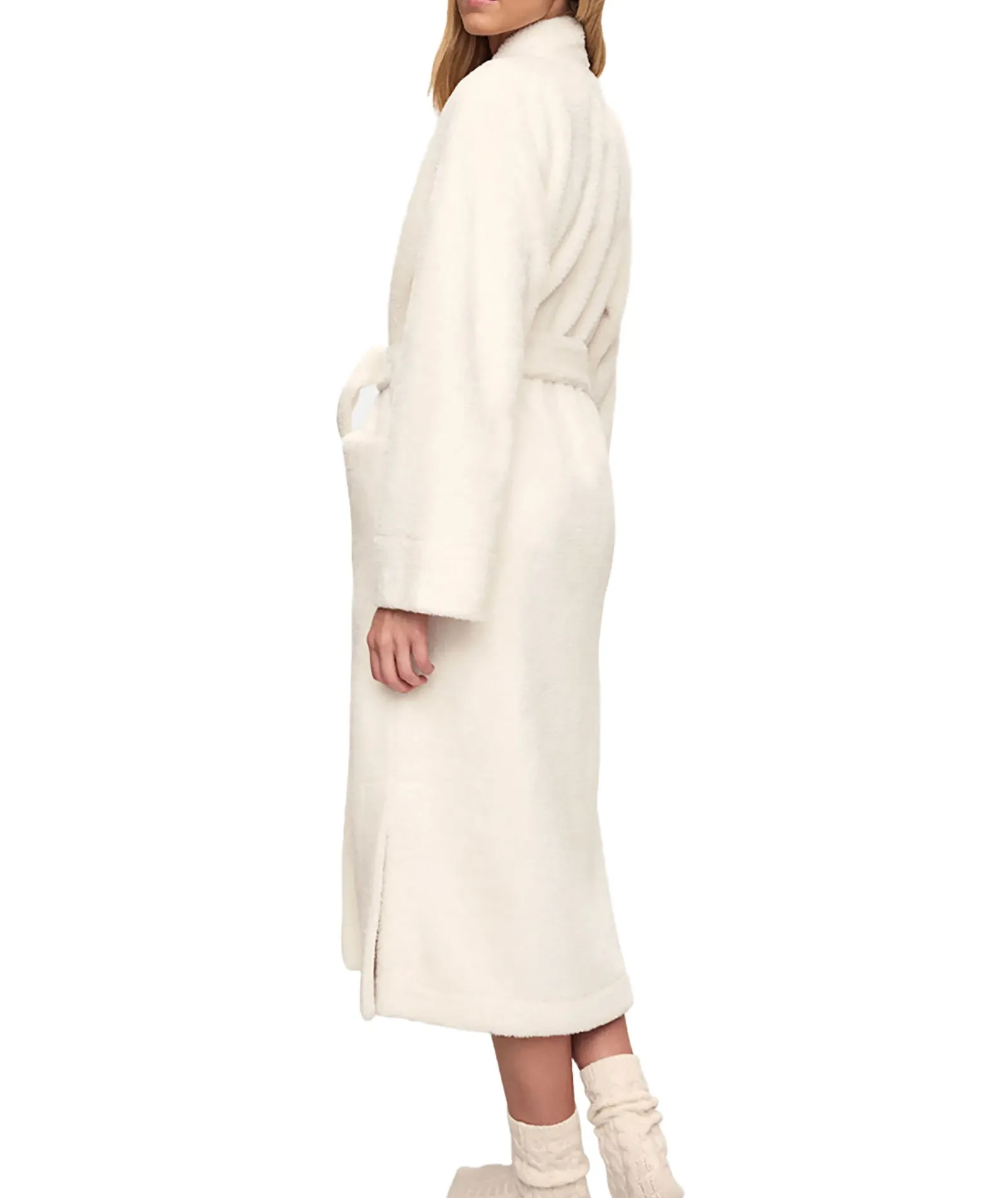 Eberjey Women Cozy Time Renew Plush Robe Ivory