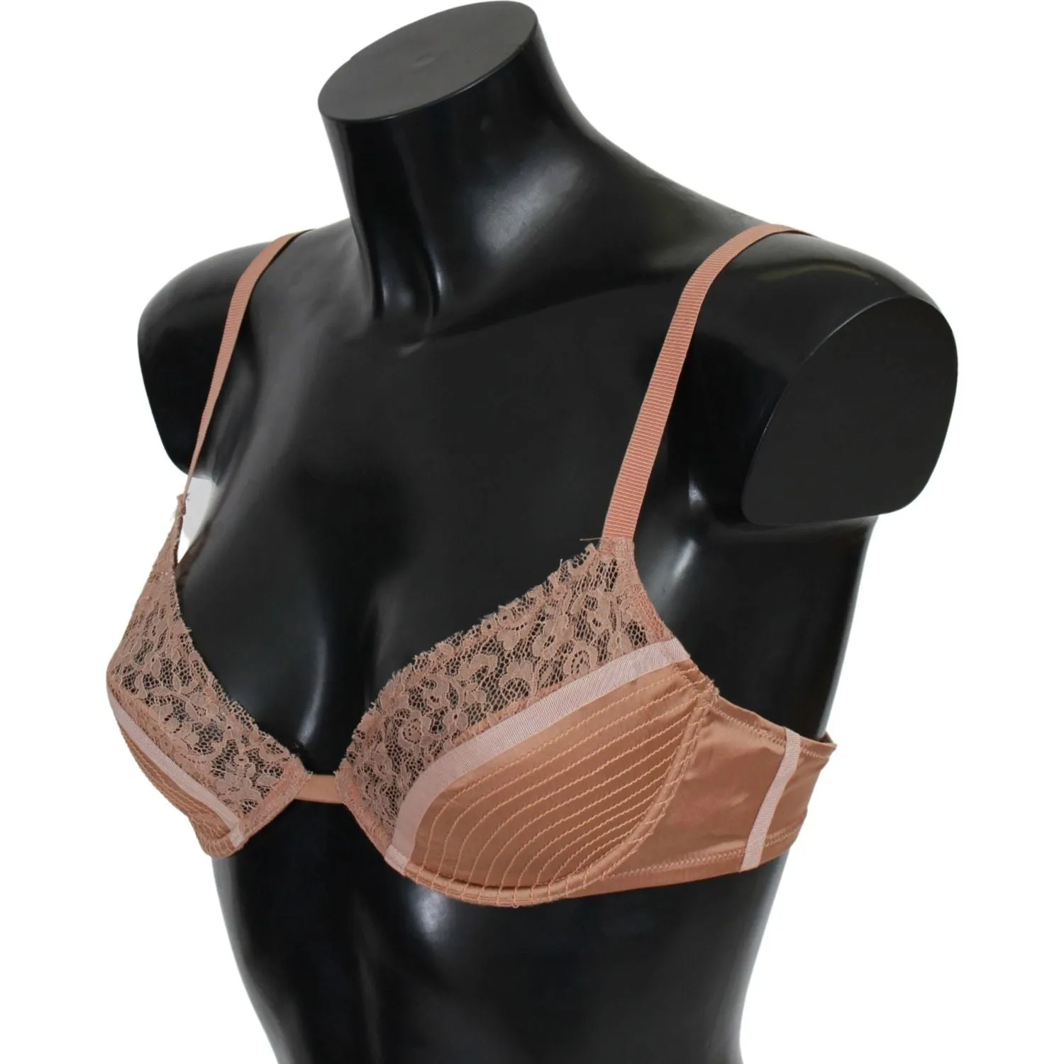 Ermanno Scervino Elegant Nude Lace Push-Up Bra