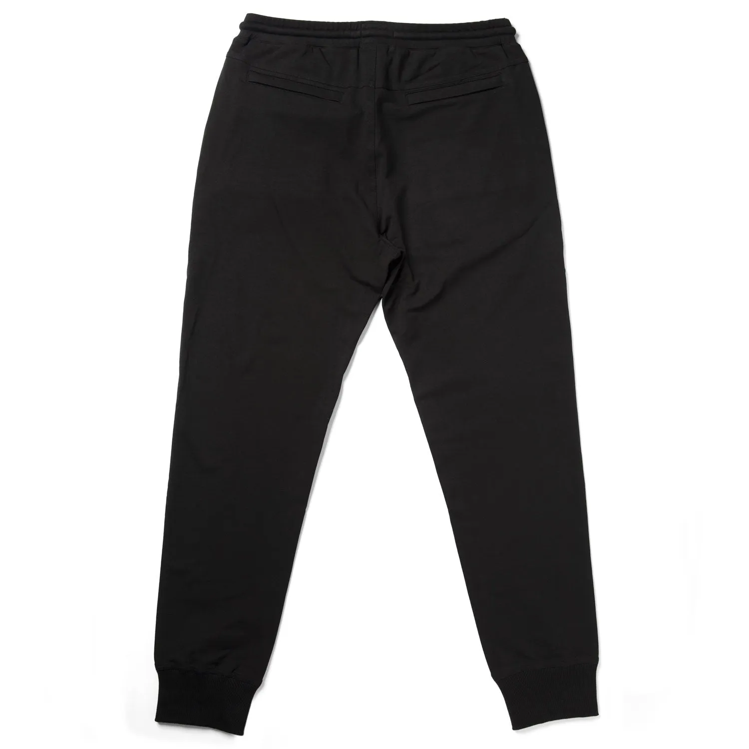 Essential Joggers –  Black Cotton French Terry