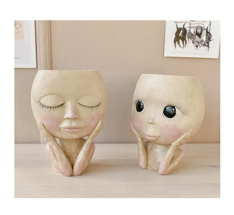 Face Head Planter