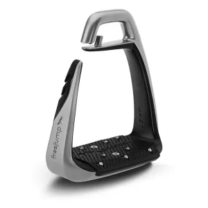 Freejump Soft'Up Classic Plus Stirrups - Black/Pearl Silver