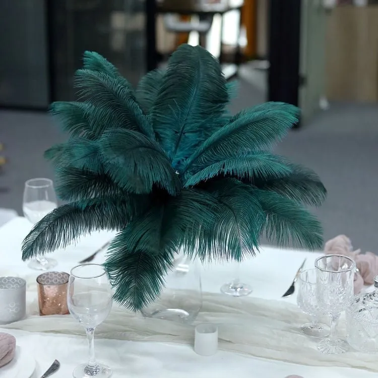 Gold | Black | Emerald Green Ostrich Feathers