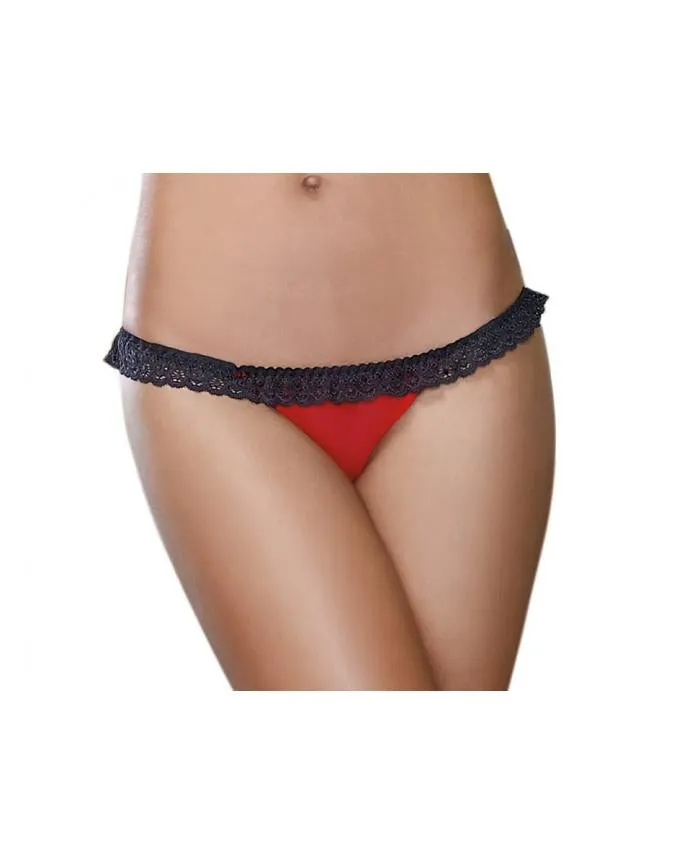 Heart Panty - (Red & Black) Large