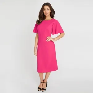 Hot Pink V-Back Dress