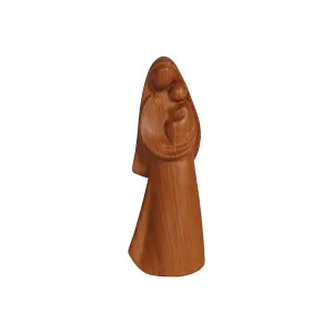 La Madonna - Modern Cherry Wood Carved Statue - 6 inch