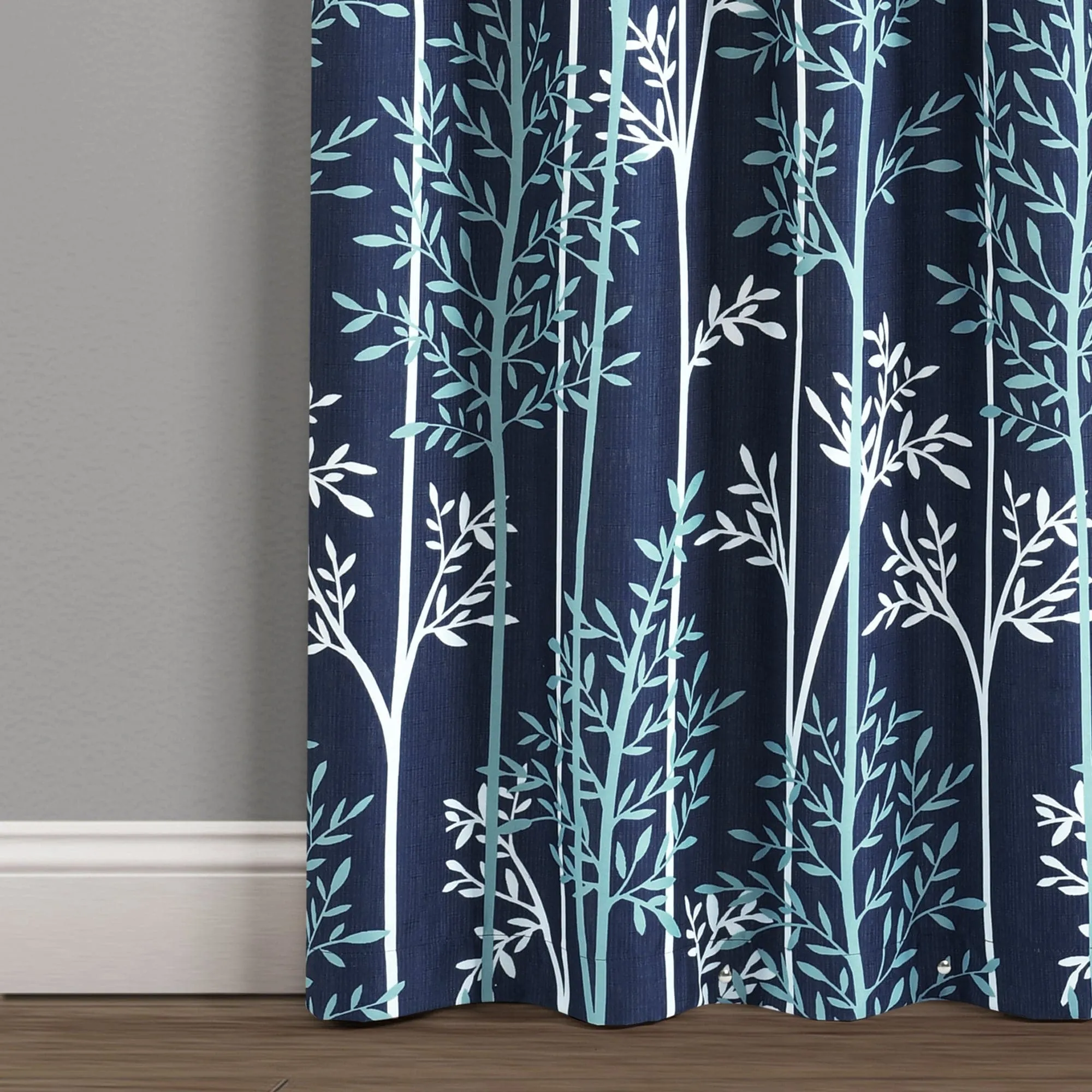 Linear Tree Insulated Rod Pocket Blackout Curtain Panel Set