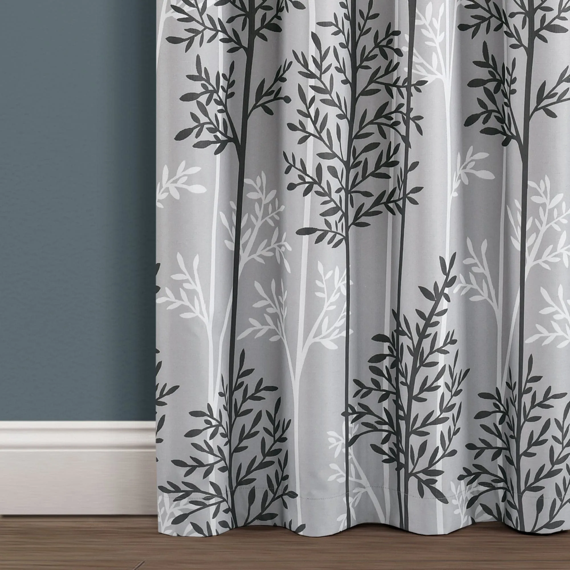 Linear Tree Insulated Rod Pocket Blackout Curtain Panel Set