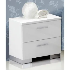 Lorimar - Nightstand - White & Chrome Leg