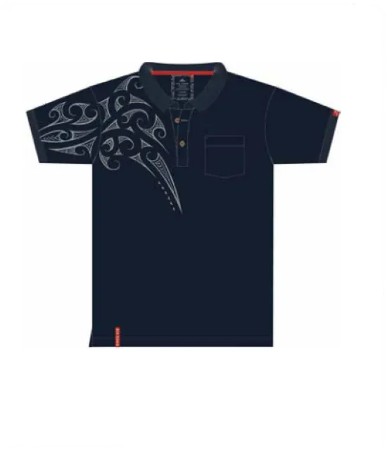 Mens Maori Polo Shirt - Ngaru