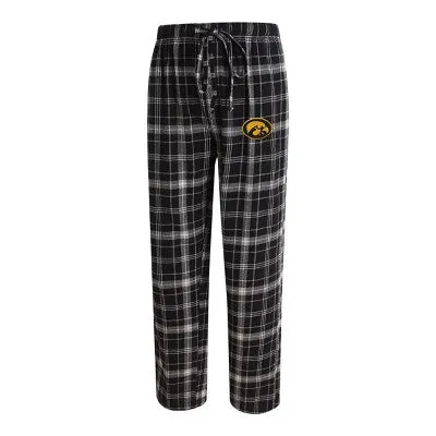 New - NCAA Iowa Hawkeyes Men's Big and Tall Plaid Flannel Pajama Pants - XLT