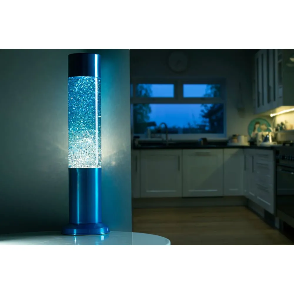 Nova Colour Glitter Lamp Blue