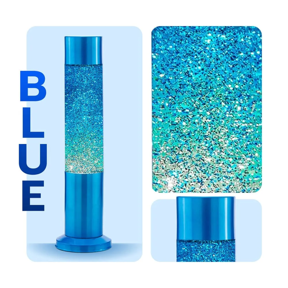 Nova Colour Glitter Lamp Blue