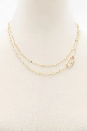 Oval Link Layered Necklace