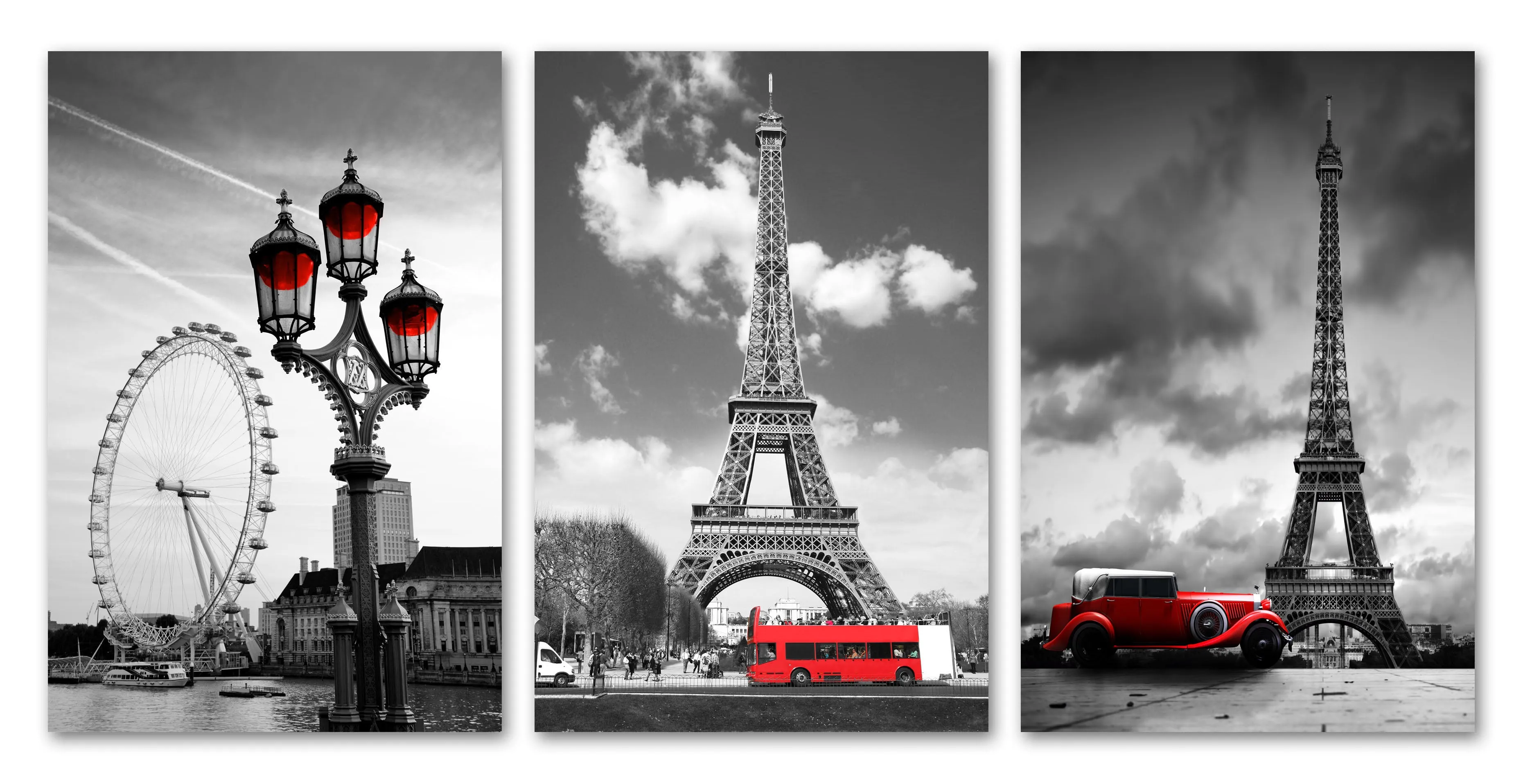 Paris Monuments Glass Wall Art 24"x36"