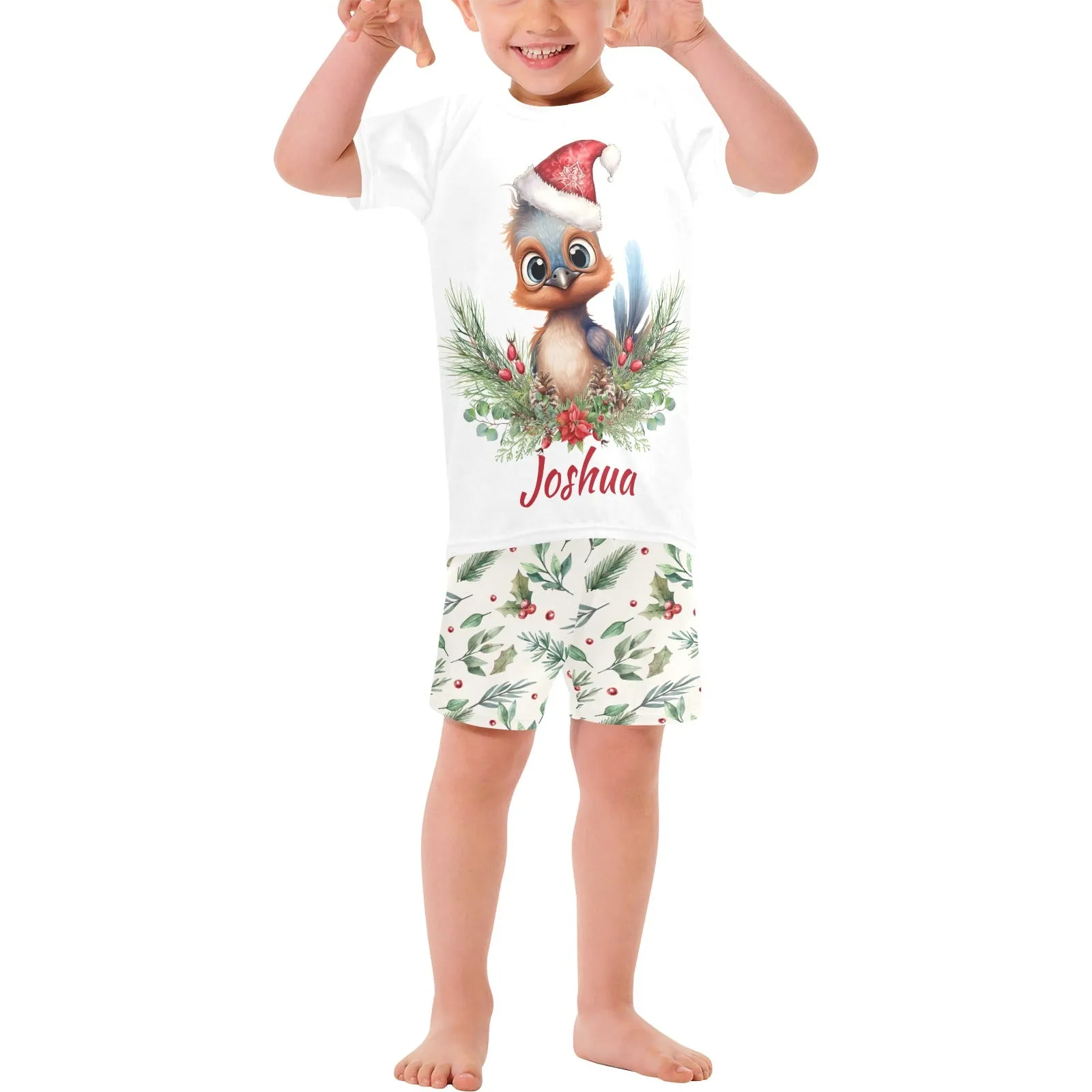 Personalised Australian Animals Christmas Matching Birthday Shirt and Short Sets