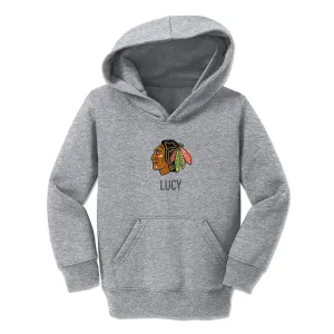 Personalized Chicago Blackhawks Toddler Pullover Hooded Sweatshirt