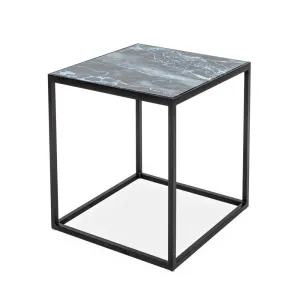 Portia Glass Side Table ONYX MARBLE