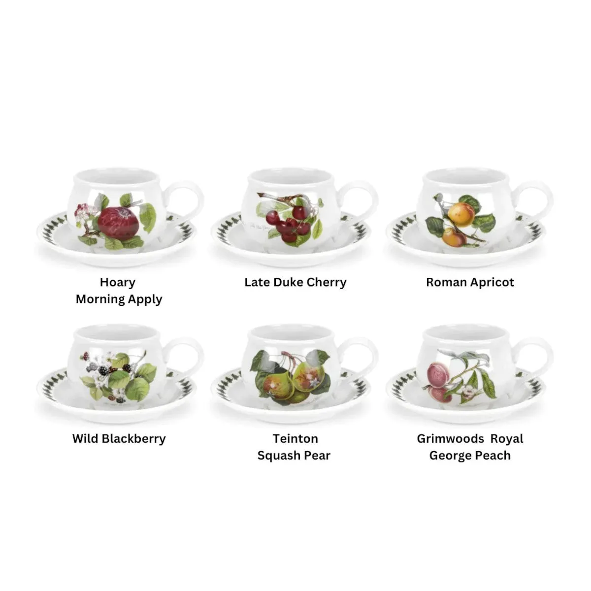 Portmeirion Pomona Breakfast Cup & Saucer Assorted 260ml (price per item)