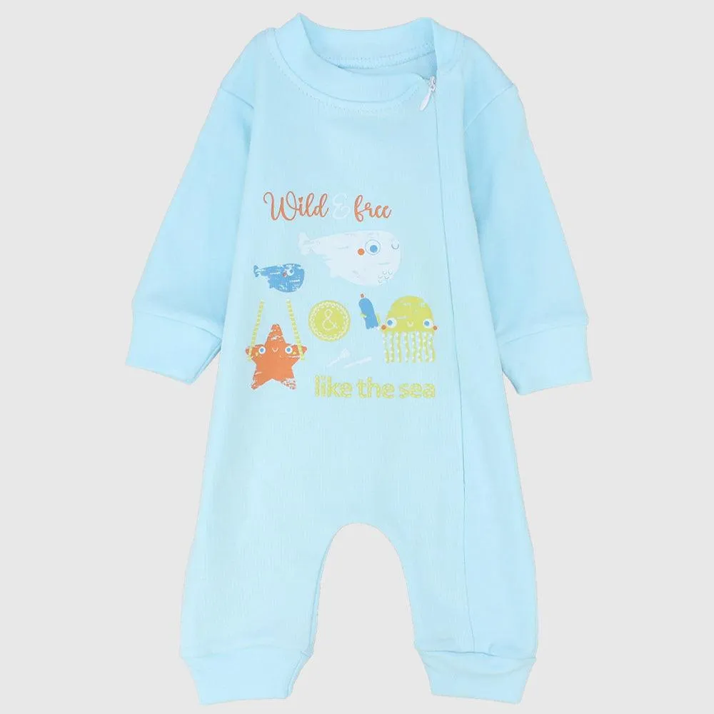 "Wild & Free" Long-Sleeved Baby Footie